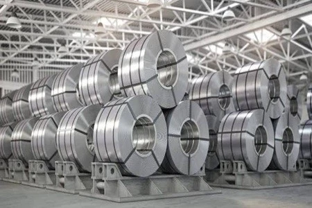 galvanised steel sheet stacked warehouse